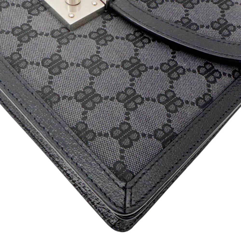 Gucci  X BALENCIAGA The Hacker Project BB Supreme Monogram Canvas Shoulder Bag - Picture 5 of 11
